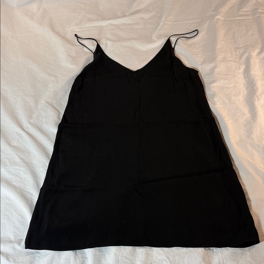 Wilfred Free Aritzia Black Spaghetti Strap Slip Dress
